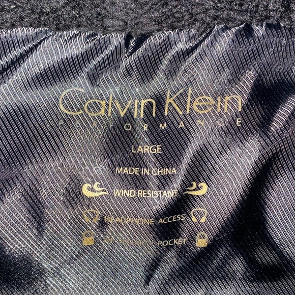 CALVIN KLEIN PERFORMANCE Puffer Vest wind resistant gold zipper closure size L - Picture 7 of 11